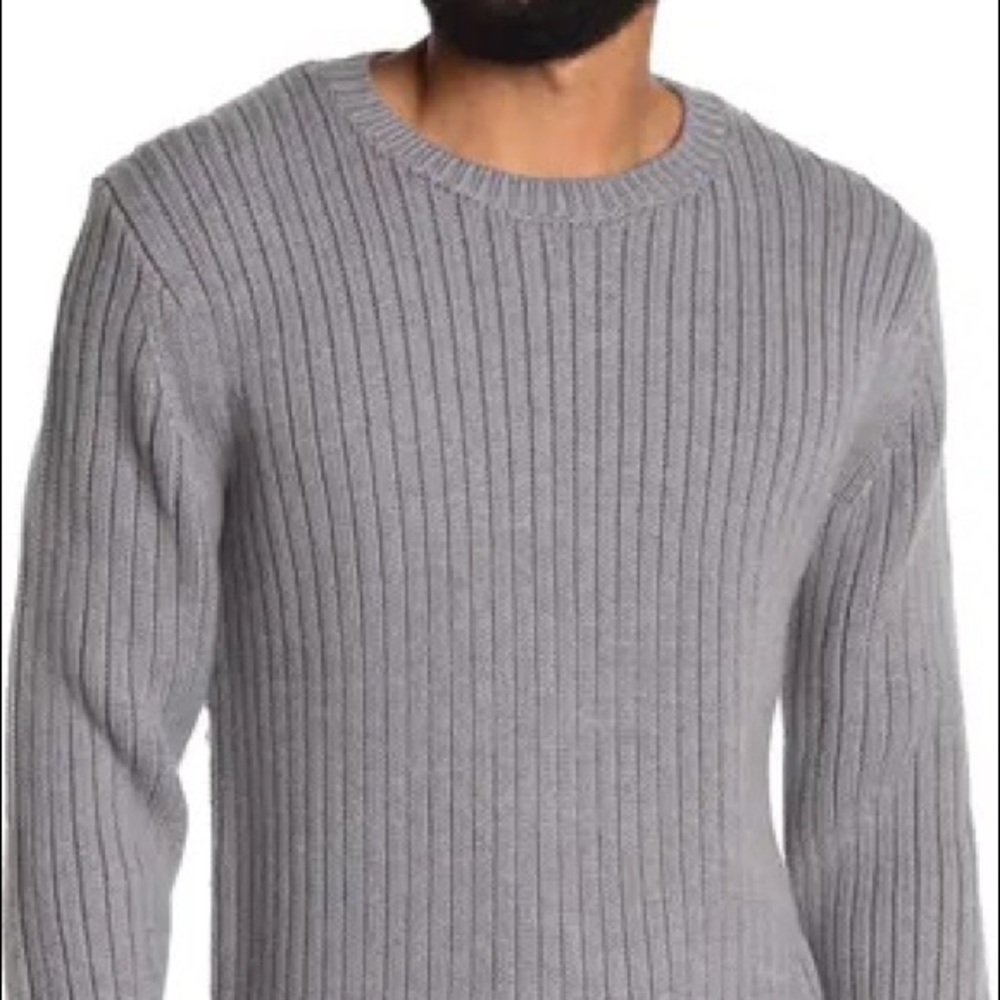 Theory Men's Clint Ribbed Crew Neck Merino Wool Sweater MSRP $365